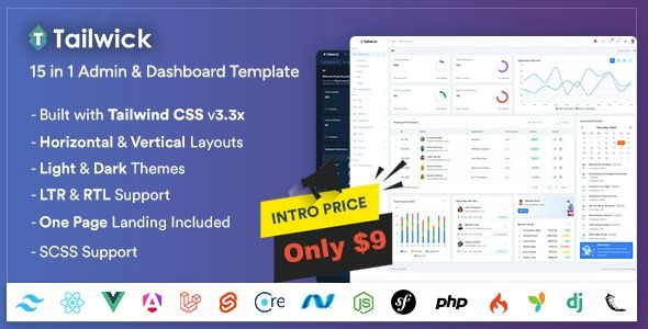 Tailwick Tailwind CSS Admin & Dashboard Template